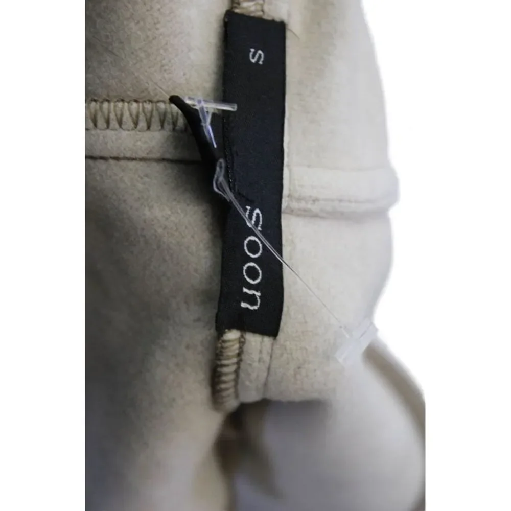 Soon Womens Open Front Knit Shawl Cardigan Sweater Vest Jacket Brown Size Small